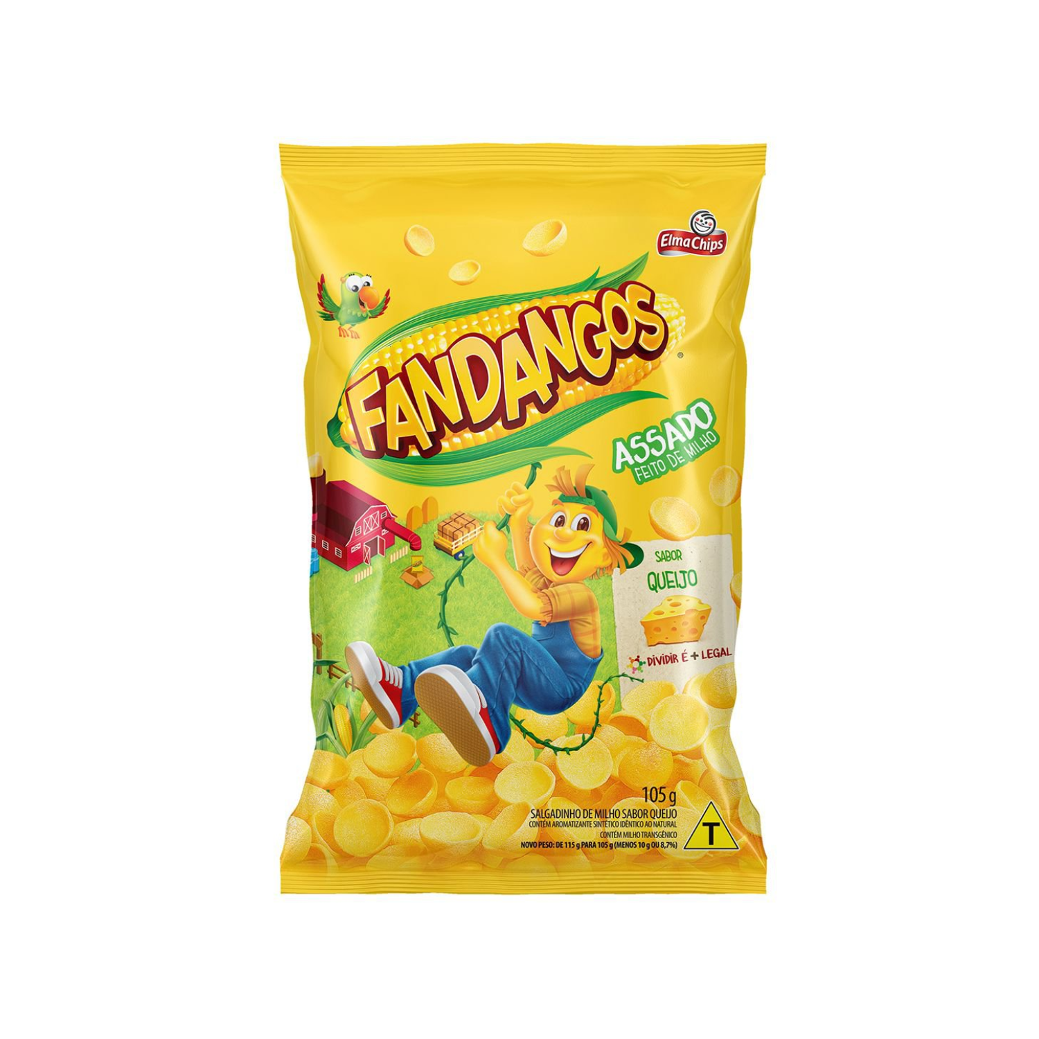 Elma Chips Salgadinho Fandangos: Queijo (105g)